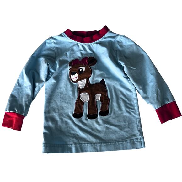 Smock Monkey Christmas deer tee - Picture 1 of 5